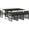 Image de vidaXL - 7-delige - Tuinset - met - kussens - poly - rattan - zwart