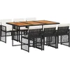 Image de vidaXL - 7-delige - Tuinset - met - kussens - poly - rattan - zwart