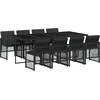 Image de vidaXL - 9-delige - Tuinset - poly - rattan - zwart