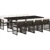 Image de vidaXL - 9-delige - Tuinset - met - kussens - poly - rattan - bruin