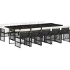Image de vidaXL - 11-delige - Tuinset - met - kussens - poly - rattan - zwart