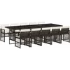 Image de vidaXL - 11-delige - Tuinset - met - kussens - poly - rattan - bruin