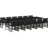 Image de vidaXL - 13-delige - Tuinset - met - kussens - poly - rattan - zwart