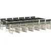 Image de vidaXL - 13-delige - Tuinset - met - kussens - poly - rattan - lichtgrijs