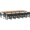 Image de vidaXL - 13-delige - Tuinset - met - kussens - poly - rattan - zwart