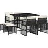 Image de vidaXL - 9-delige - Tuinset - poly - rattan - zwart