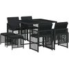 Image de vidaXL - 9-delige - Tuinset - poly - rattan - zwart