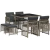 Image de vidaXL - 9-delige - Tuinset - met - kussens - poly - rattan - grijs