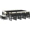 Image de vidaXL - 13-delige - Tuinset - met - kussens - poly - rattan - zwart