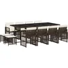 Image de vidaXL - 13-delige - Tuinset - met - kussens - poly - rattan - bruin