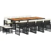 Image de vidaXL - 13-delige - Tuinset - met - kussens - poly - rattan - zwart