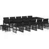 Image de vidaXL - 15-delige - Tuinset - met - kussens - poly - rattan - zwart
