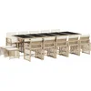 Image de vidaXL - 15-delige - Tuinset - met - kussens - poly - rattan - beige