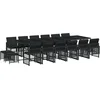 Image de vidaXL - 17-delige - Tuinset - met - kussens - poly - rattan - zwart