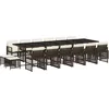 Image de vidaXL - 17-delige - Tuinset - met - kussens - poly - rattan - bruin