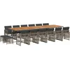 Image de vidaXL - 17-delige - Tuinset - met - kussens - poly - rattan - grijs
