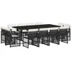 Image de vidaXL - 13-delige - Tuinset - met - kussens - poly - rattan - zwart