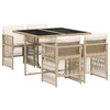Image de vidaXL - 5-delige - Tuinset - met - kussens - poly - rattan - beige
