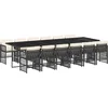 Image de vidaXL - 13-delige - Tuinset - met - kussens - poly - rattan - zwart