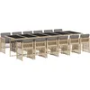 Image de vidaXL - 13-delige - Tuinset - met - kussens - poly - rattan - gemengd - beige