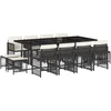 Image de vidaXL - 13-delige - Tuinset - met - kussens - poly - rattan - zwart