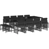 Image de vidaXL - 13-delige - Tuinset - met - kussens - poly - rattan - zwart
