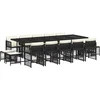 Image de vidaXL - 15-delige - Tuinset - met - kussens - poly - rattan - zwart