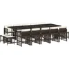 Image de vidaXL - 15-delige - Tuinset - met - kussens - poly - rattan - bruin