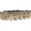 Image de vidaXL - 13-delige - Tuinset - met - kussens - poly - rattan - gemengd - beige