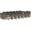 Image de vidaXL - 17-delige - Tuinset - met - kussens - poly - rattan - grijs