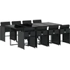 Image de vidaXL - 9-delige - Tuinset - poly - rattan - zwart