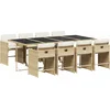 Image de vidaXL - 9-delige - Tuinset - met - kussens - poly - rattan - beige