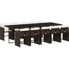 Image de vidaXL - 11-delige - Tuinset - met - kussens - poly - rattan - bruin