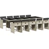 Image de vidaXL - 11-delige - Tuinset - met - kussens - poly - rattan - lichtgrijs