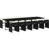 Image de vidaXL - 13-delige - Tuinset - met - kussens - poly - rattan - zwart
