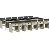 Image de vidaXL - 13-delige - Tuinset - met - kussens - poly - rattan - lichtgrijs