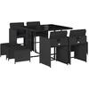 Image de vidaXL - 9-delige - Tuinset - poly - rattan - zwart