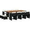 Image de vidaXL - 13-delige - Tuinset - met - kussens - poly - rattan - zwart