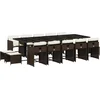 Image de vidaXL - 15-delige - Tuinset - met - kussens - poly - rattan - bruin