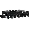 Image de vidaXL - 17-delige - Tuinset - met - kussens - poly - rattan - zwart