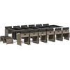 Image de vidaXL - 17-delige - Tuinset - met - kussens - poly - rattan - grijs