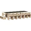 Image de vidaXL - 17-delige - Tuinset - met - kussens - poly - rattan - beige