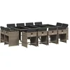 Image de vidaXL - 13-delige - Tuinset - met - kussens - poly - rattan - grijs
