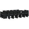Image de vidaXL - 15-delige - Tuinset - met - kussens - poly - rattan - zwart