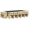 Image de vidaXL - 15-delige - Tuinset - met - kussens - poly - rattan - beige