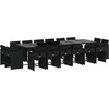 Image de vidaXL - 17-delige - Tuinset - met - kussens - poly - rattan - zwart