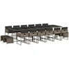 Image de vidaXL - 17-delige - Tuinset - met - kussens - poly - rattan - grijs
