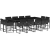 Image de vidaXL - 13-delige - Tuinset - met - kussens - poly - rattan - zwart