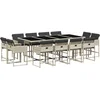 Image de vidaXL - 13-delige - Tuinset - met - kussens - poly - rattan - lichtgrijs