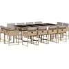 Image de vidaXL - 13-delige - Tuinset - met - kussens - poly - rattan - gemengd - beige